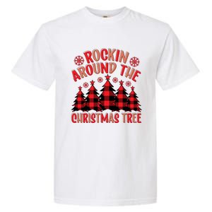 Plaid Retro Rockin Around The Christmas Tree Gift Garment-Dyed Heavyweight T-Shirt