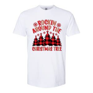 Plaid Retro Rockin Around The Christmas Tree Gift Softstyle CVC T-Shirt