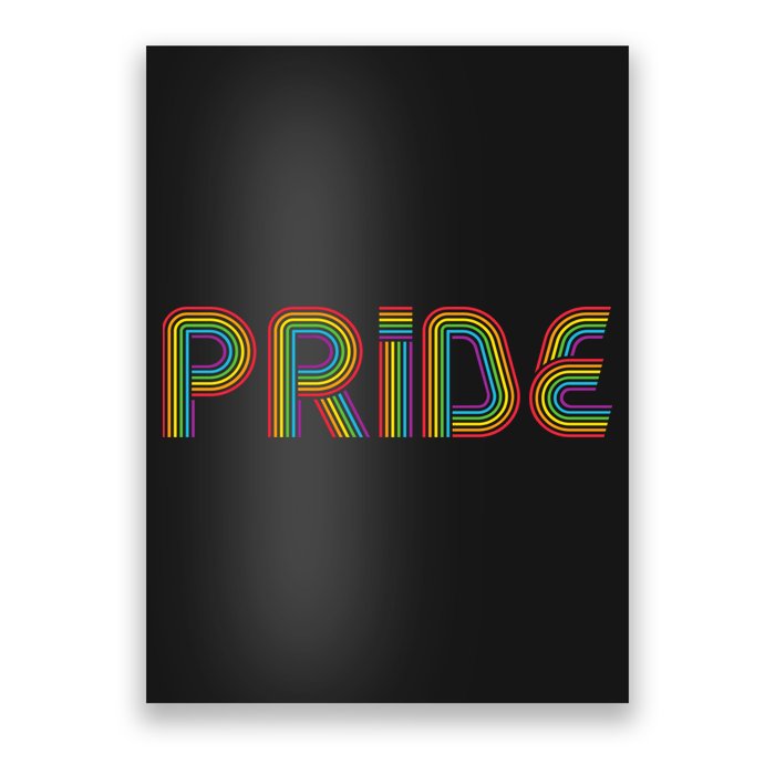 Pride Rainbow Retro Celebration Poster