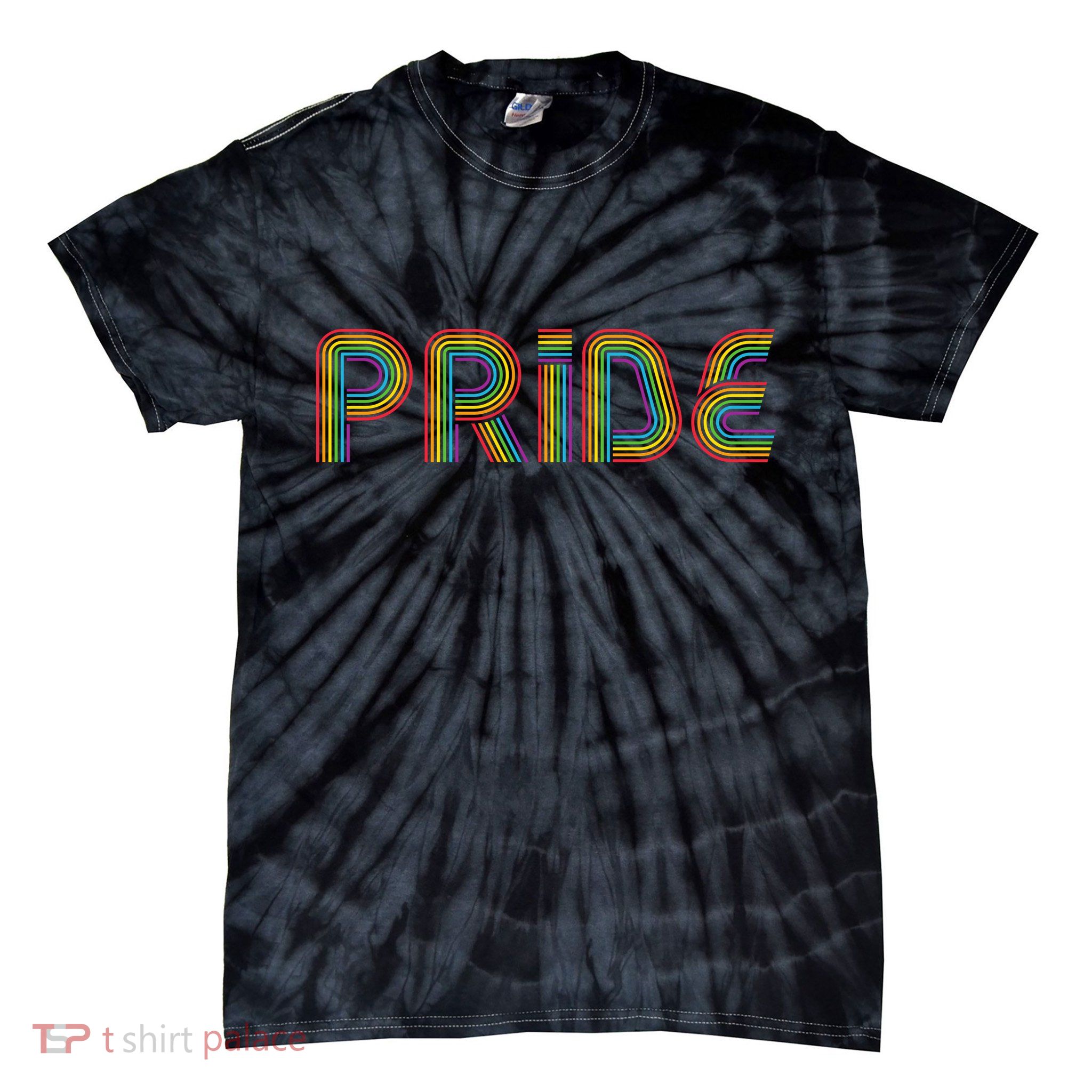 Pride Rainbow Retro Celebration Tie-Dye T-Shirt