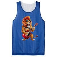 Punk RockN Roll Lion Goth Guitar Band Funny Lion Lover Gift Mesh Reversible Basketball Jersey Tank