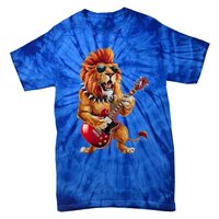 Punk RockN Roll Lion Goth Guitar Band Funny Lion Lover Gift Tie-Dye T-Shirt