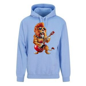 Punk RockN Roll Lion Goth Guitar Band Funny Lion Lover Gift Unisex Surf Hoodie