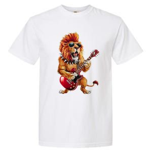 Punk RockN Roll Lion Goth Guitar Band Funny Lion Lover Gift Garment-Dyed Heavyweight T-Shirt