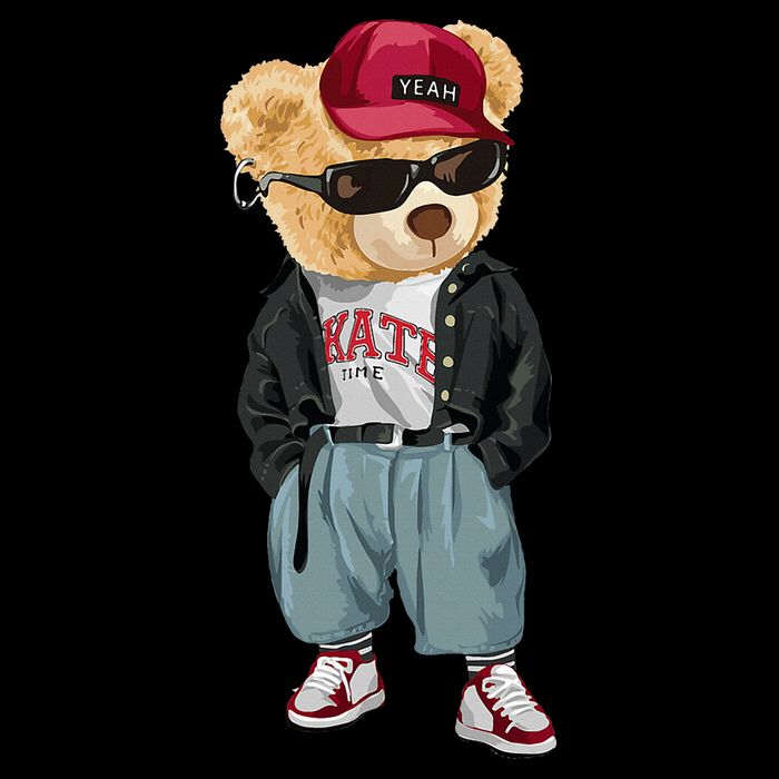 Punk Rocker Rapper Popster Punker Teddy Bear Rap Hip Hop Doggie Tank