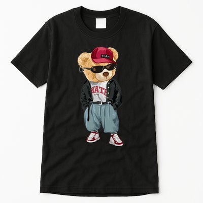 Punk Rocker Rapper Popster Punker Teddy Bear Rap Hip Hop Tall T-Shirt
