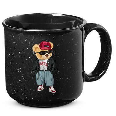Punk Rocker Rapper Popster Punker Teddy Bear Rap Hip Hop 15oz Campfire Ceramic Mug