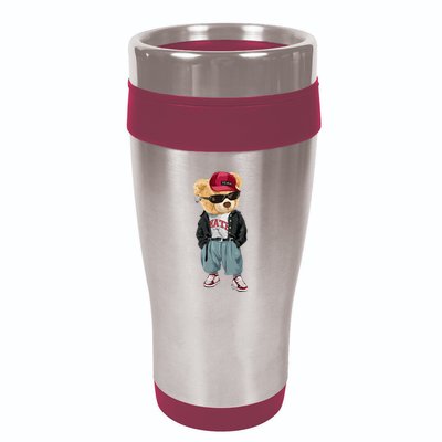 Punk Rocker Rapper Popster Punker Teddy Bear Rap Hip Hop 16oz Travel Tumbler