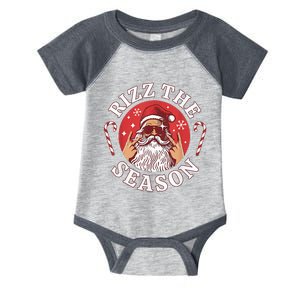 Punk Rock Retro Rizz The Season Funny Santa Clause Rizzler Infant Baby Jersey Bodysuit