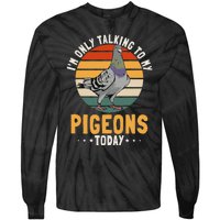 Pigeon Racing Retro Vintage Birdwatching Breeder Tie-Dye Long Sleeve Shirt