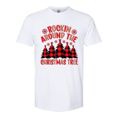 Plaid Retro Rockin Around The Christmas Tree Gift Softstyle® CVC T-Shirt