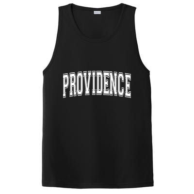 Providence Ri Rhode Island Usa Vintage Sports Varsity Style Cool Gift PosiCharge Competitor Tank