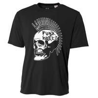 Punk Rock Rules Heavy Metal Skull Punker Rocker Mohawk Music Cooling Performance Crew T-Shirt