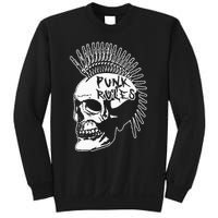 Punk Rock Rules Heavy Metal Skull Punker Rocker Mohawk Music Sweatshirt