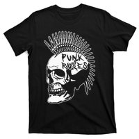 Punk Rock Rules Heavy Metal Skull Punker Rocker Mohawk Music T-Shirt