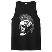 Punk Rock Rules Heavy Metal Skull Punker Rocker Mohawk Music PosiCharge Competitor Tank