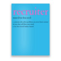 Pink Recruitt Recruiting Definition For Funny Recruiter Gift Poster