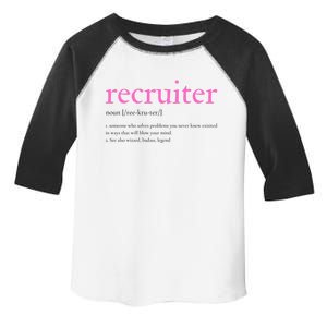 Pink Recruitt Recruiting Definition For Funny Recruiter Gift Toddler Fine Jersey T-Shirt