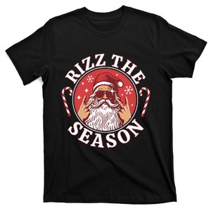 Punk Rock Retro Rizz The Season Funny Santa Clause Rizzler T-Shirt