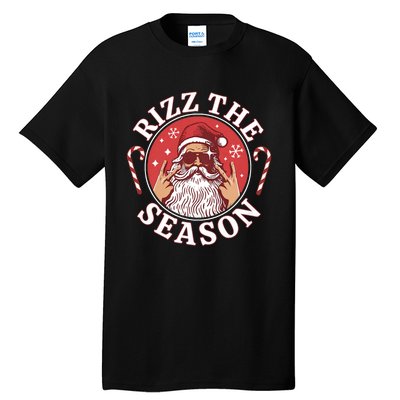 Punk Rock Retro Rizz The Season Funny Santa Clause Rizzler Tall T-Shirt