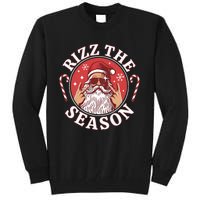 Punk Rock Retro Rizz The Season Funny Santa Clause Rizzler Tall Sweatshirt