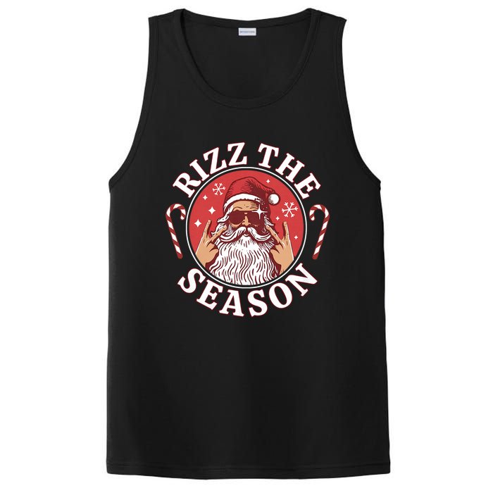 Punk Rock Retro Rizz The Season Funny Santa Clause Rizzler PosiCharge Competitor Tank