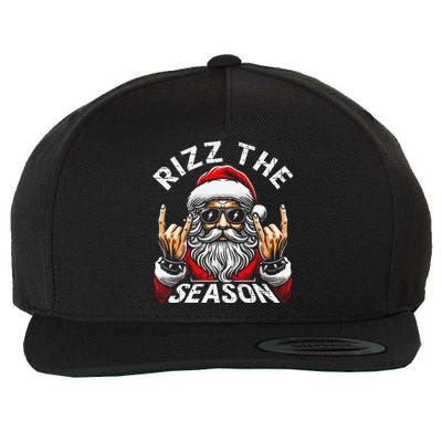 Punk Rock Retro Rizz The Season Funny Santa Clause Rizzler Wool Snapback Cap