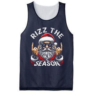 Punk Rock Retro Rizz The Season Funny Santa Clause Rizzler Mesh Reversible Basketball Jersey Tank