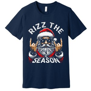 Punk Rock Retro Rizz The Season Funny Santa Clause Rizzler Premium T-Shirt