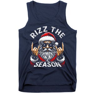 Punk Rock Retro Rizz The Season Funny Santa Clause Rizzler Tank Top