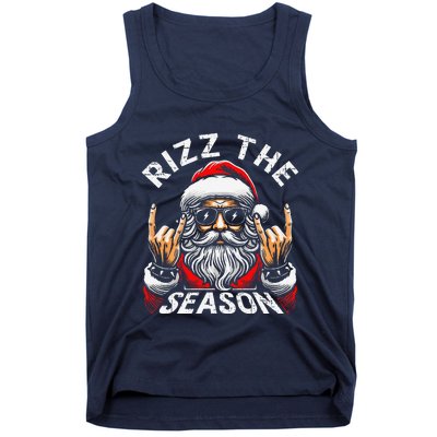 Punk Rock Retro Rizz The Season Funny Santa Clause Rizzler Tank Top