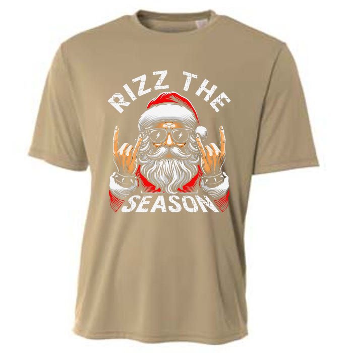 Punk Rock Retro Rizz The Season Funny Santa Clause Rizzler Cooling Performance Crew T-Shirt