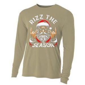 Punk Rock Retro Rizz The Season Funny Santa Clause Rizzler Cooling Performance Long Sleeve Crew