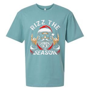 Punk Rock Retro Rizz The Season Funny Santa Clause Rizzler Sueded Cloud Jersey T-Shirt