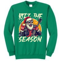 Punk Rock Retro Rizz The Season Funny Santa Clause Rizzler Sweatshirt