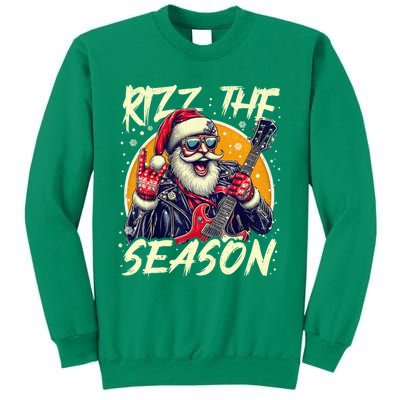 Punk Rock Retro Rizz The Season Funny Santa Clause Rizzler Sweatshirt