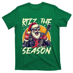 Punk Rock Retro Rizz The Season Funny Santa Clause Rizzler T-Shirt