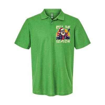 Punk Rock Retro Rizz The Season Funny Santa Clause Rizzler Softstyle Adult Sport Polo