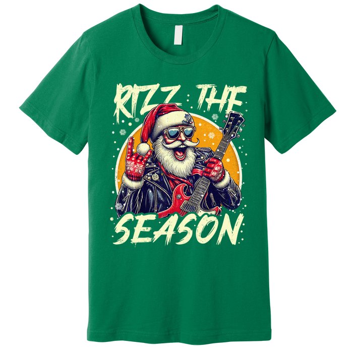 Punk Rock Retro Rizz The Season Funny Santa Clause Rizzler Premium T-Shirt