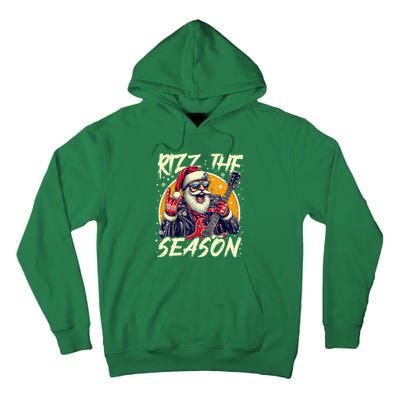 Punk Rock Retro Rizz The Season Funny Santa Clause Rizzler Tall Hoodie