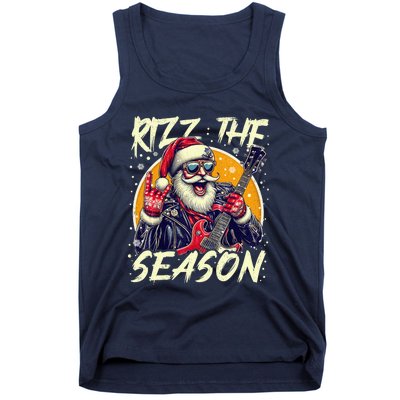 Punk Rock Retro Rizz The Season Funny Santa Clause Rizzler Tank Top