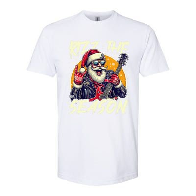 Punk Rock Retro Rizz The Season Funny Santa Clause Rizzler Softstyle CVC T-Shirt