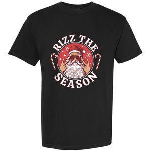 Punk Rock Retro Rizz The Season Funny Santa Clause Rizzler Garment-Dyed Heavyweight T-Shirt