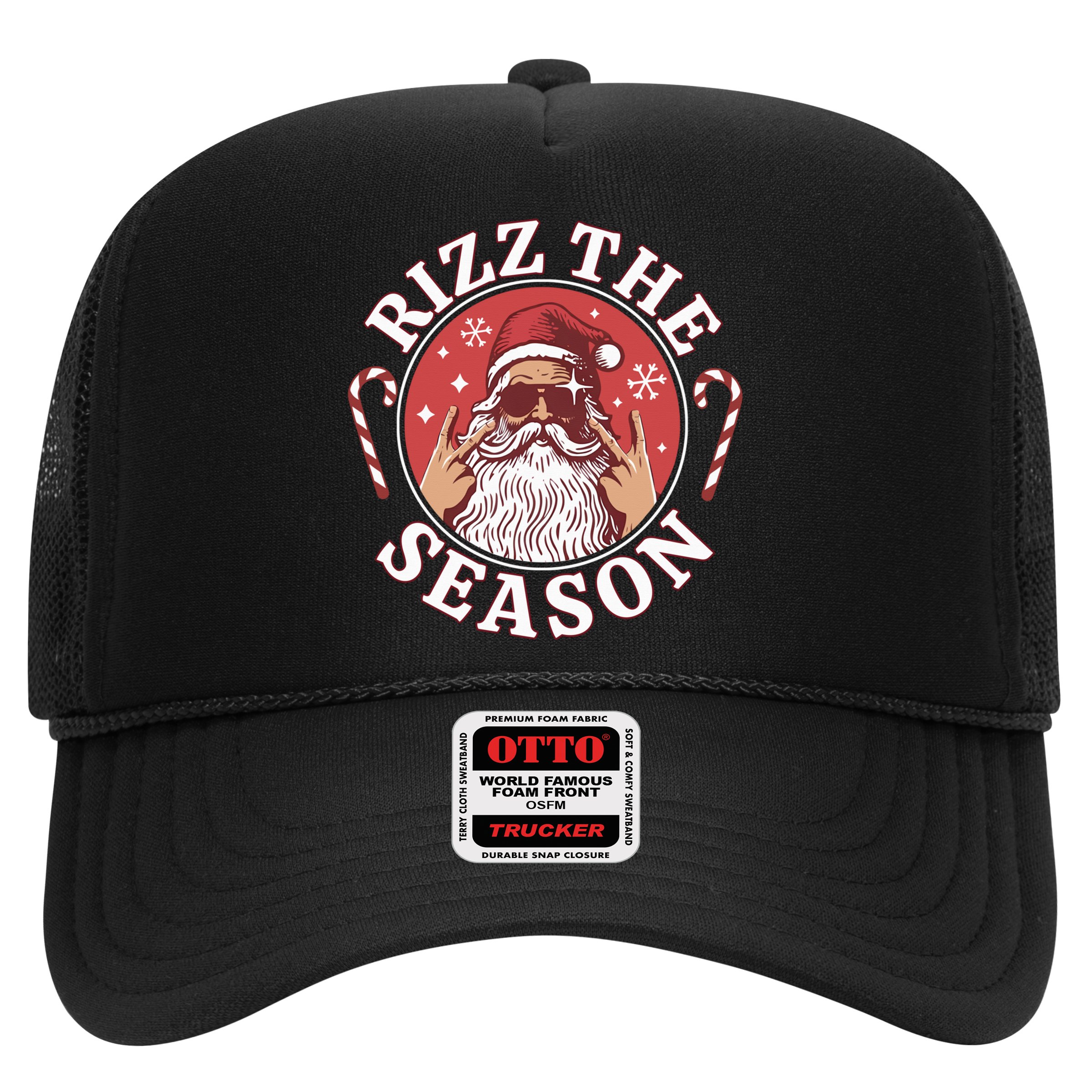 Punk Rock Retro Rizz The Season Funny Santa Clause Rizzler Hat