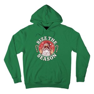 Punk Rock Retro Rizz The Season Funny Santa Clause Rizzler Hoodie