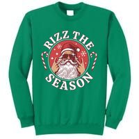 Punk Rock Retro Rizz The Season Funny Santa Clause Rizzler Sweatshirt