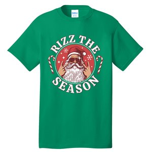 Punk Rock Retro Rizz The Season Funny Santa Clause Rizzler Tall T-Shirt