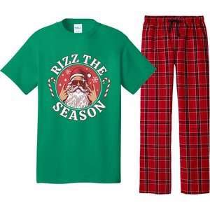 Punk Rock Retro Rizz The Season Funny Santa Clause Rizzler Pajama Set