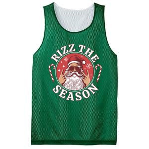 Punk Rock Retro Rizz The Season Funny Santa Clause Rizzler Mesh Reversible Basketball Jersey Tank