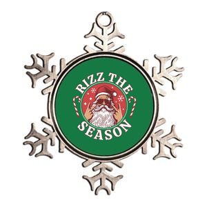 Punk Rock Retro Rizz The Season Funny Santa Clause Rizzler Metallic Star Ornament